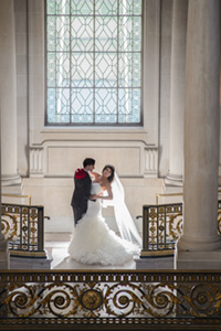 Bride and Groom at SF City Hall